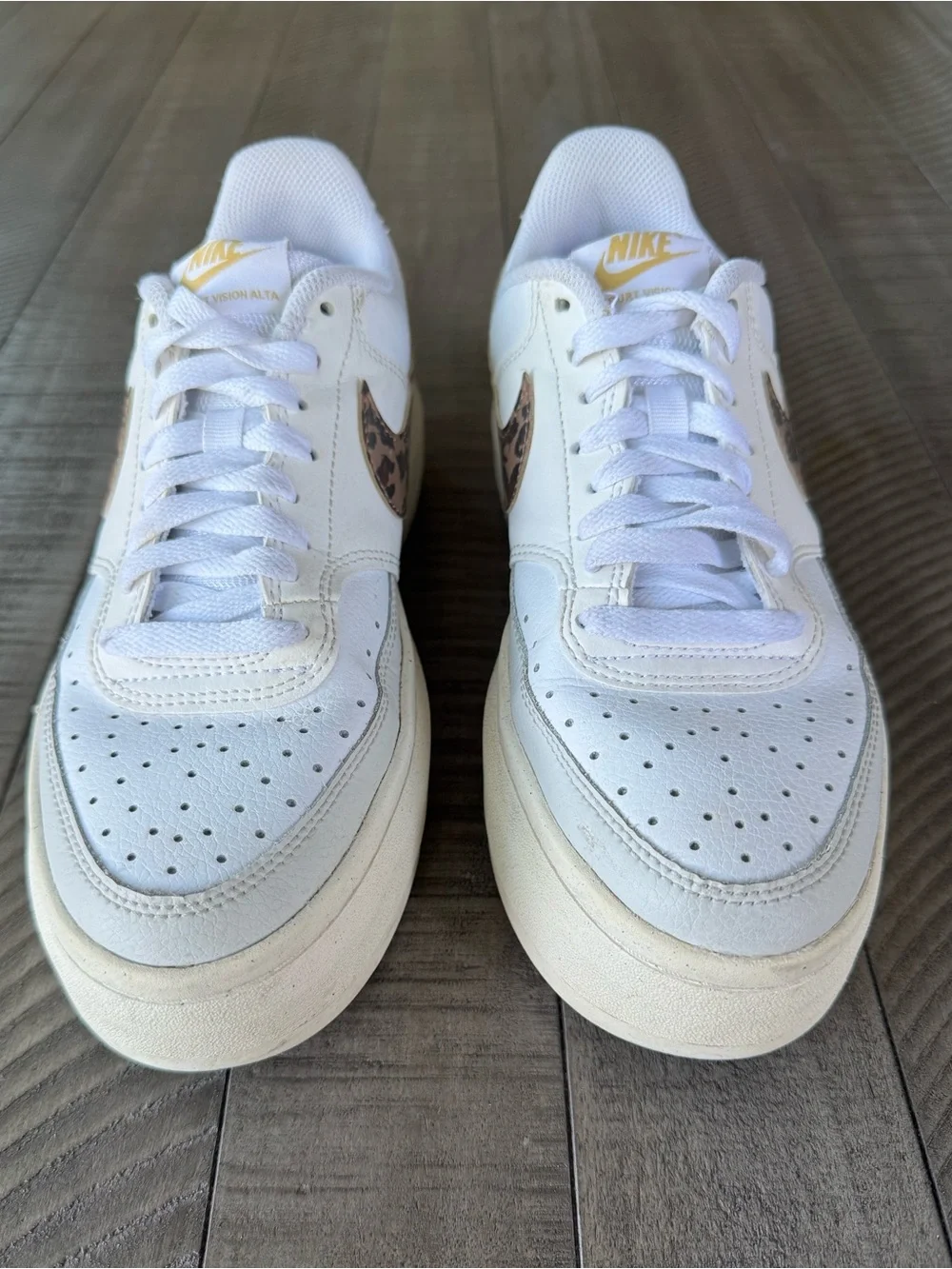Nike Court Vision Leopardate Retro Platform Sneakers Leopard Women’s Size 9.6